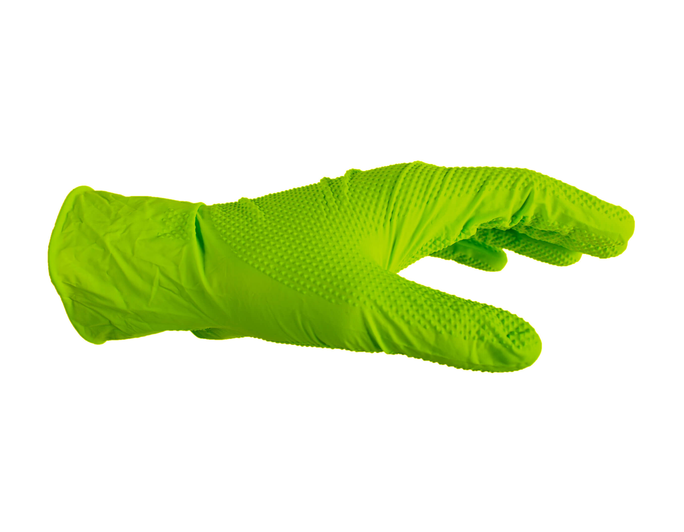 Green Textured Disposable Nitrile Gloves, 6 Mil / XL | Safety Supplies