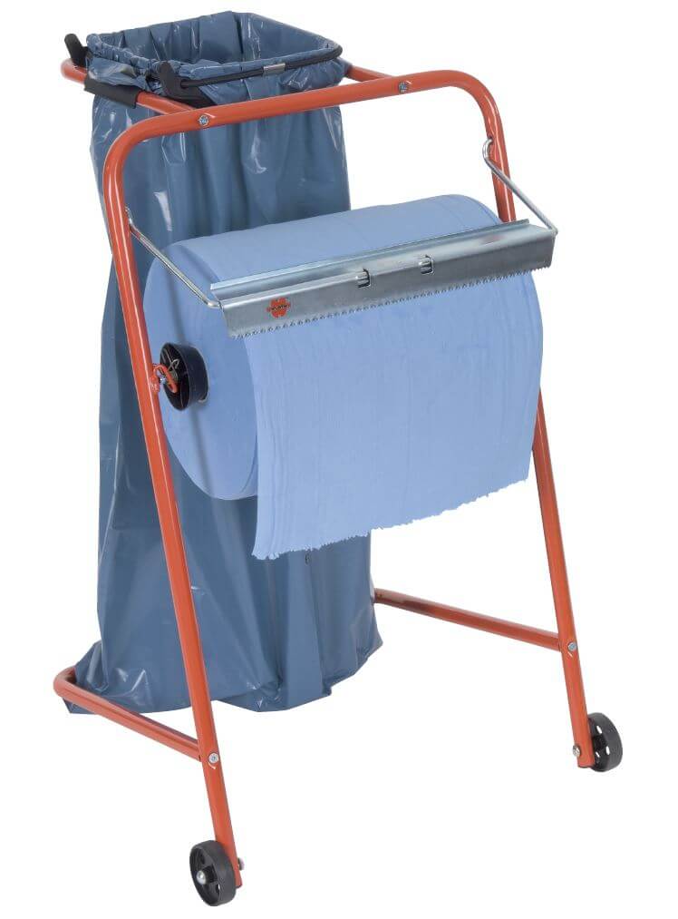 WHEELED RACK FOR CLEANING PAPER