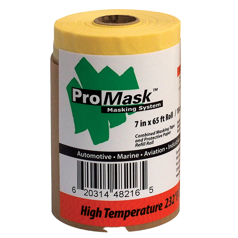 PRE-TAPED MASKING PAPER 7"