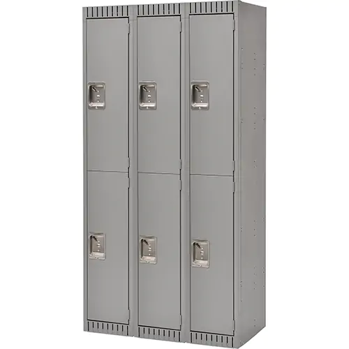 LOCKERS 2-TIER BANK OF 3 36x18x72 STEEL