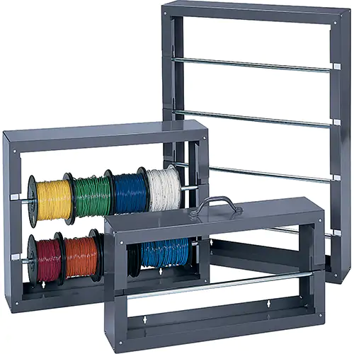 Wire Spool Rack 1 rod 6"Wx26-1/8"Dx3/8"H