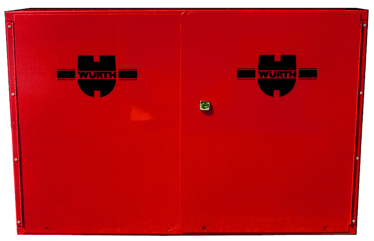 AEROSOL CABINET WITH LOCK/RED (0966500006)