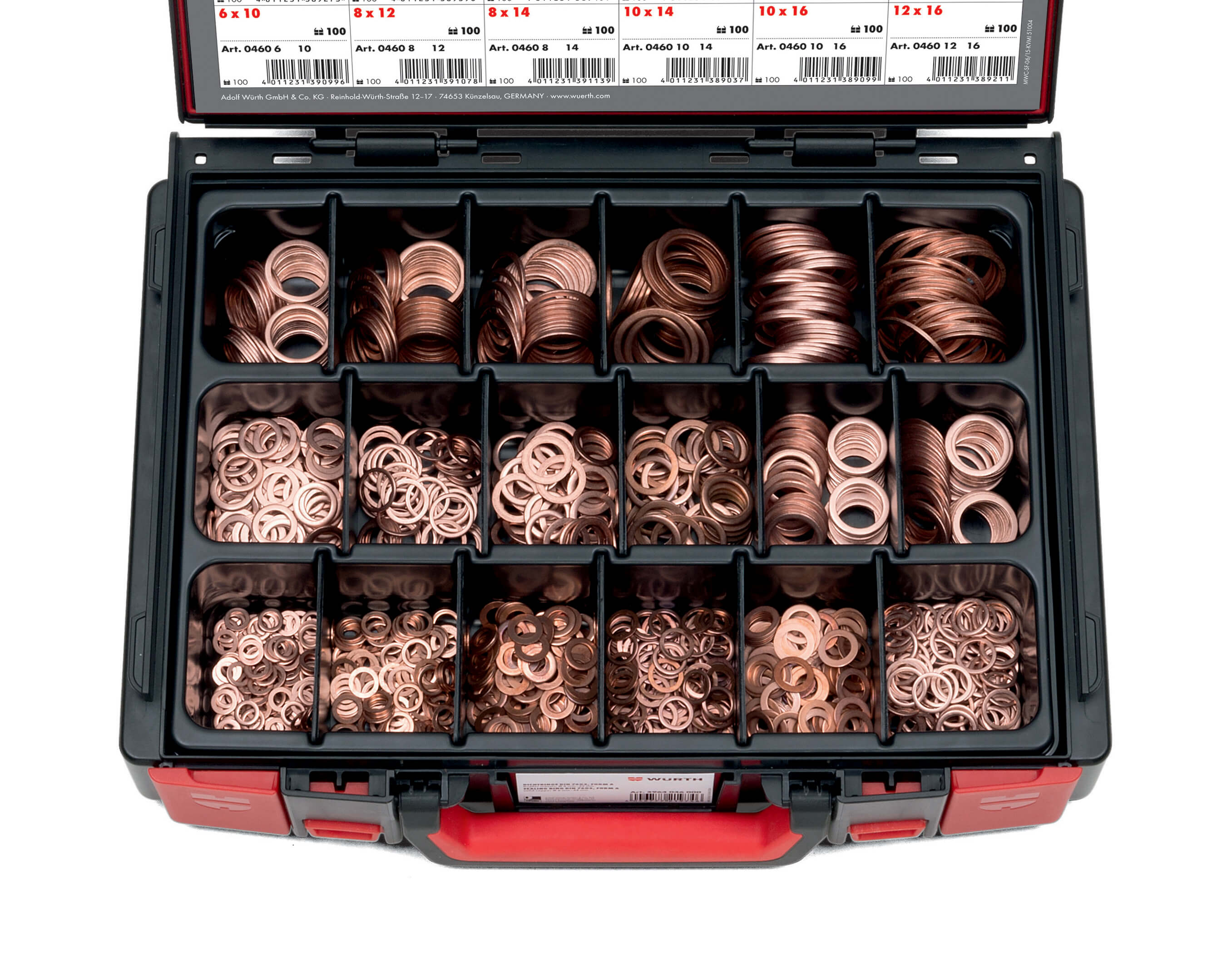 ASST. SEAL WASHER DIN7603A COPPER 1350 PCS