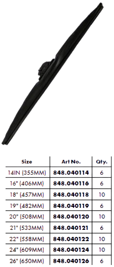 ASST WIPER BLADE WINTER STARTUP 70PCS