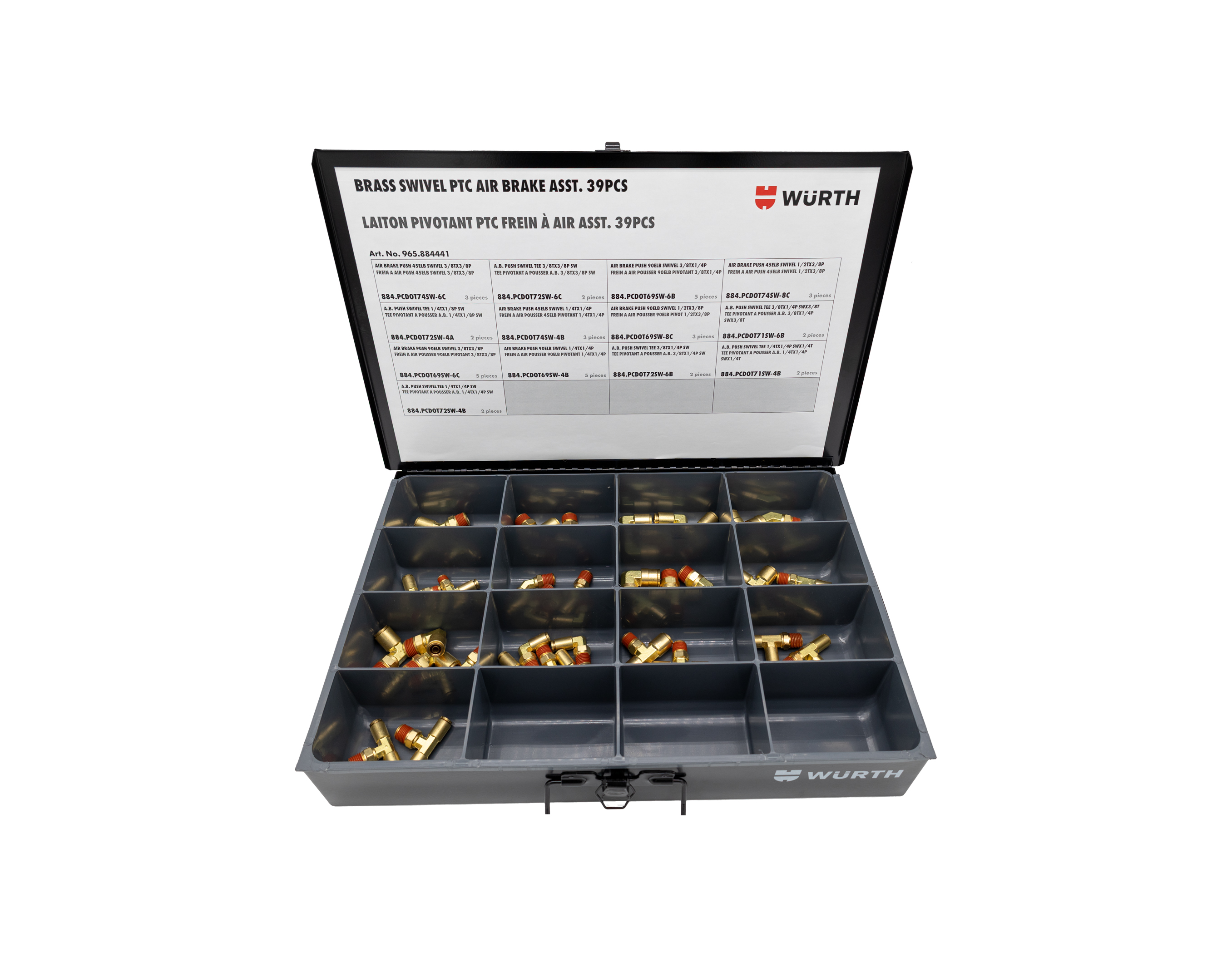 KIT BRS SWIVEL PTC AIRBRAKE W. DRW 39PCS