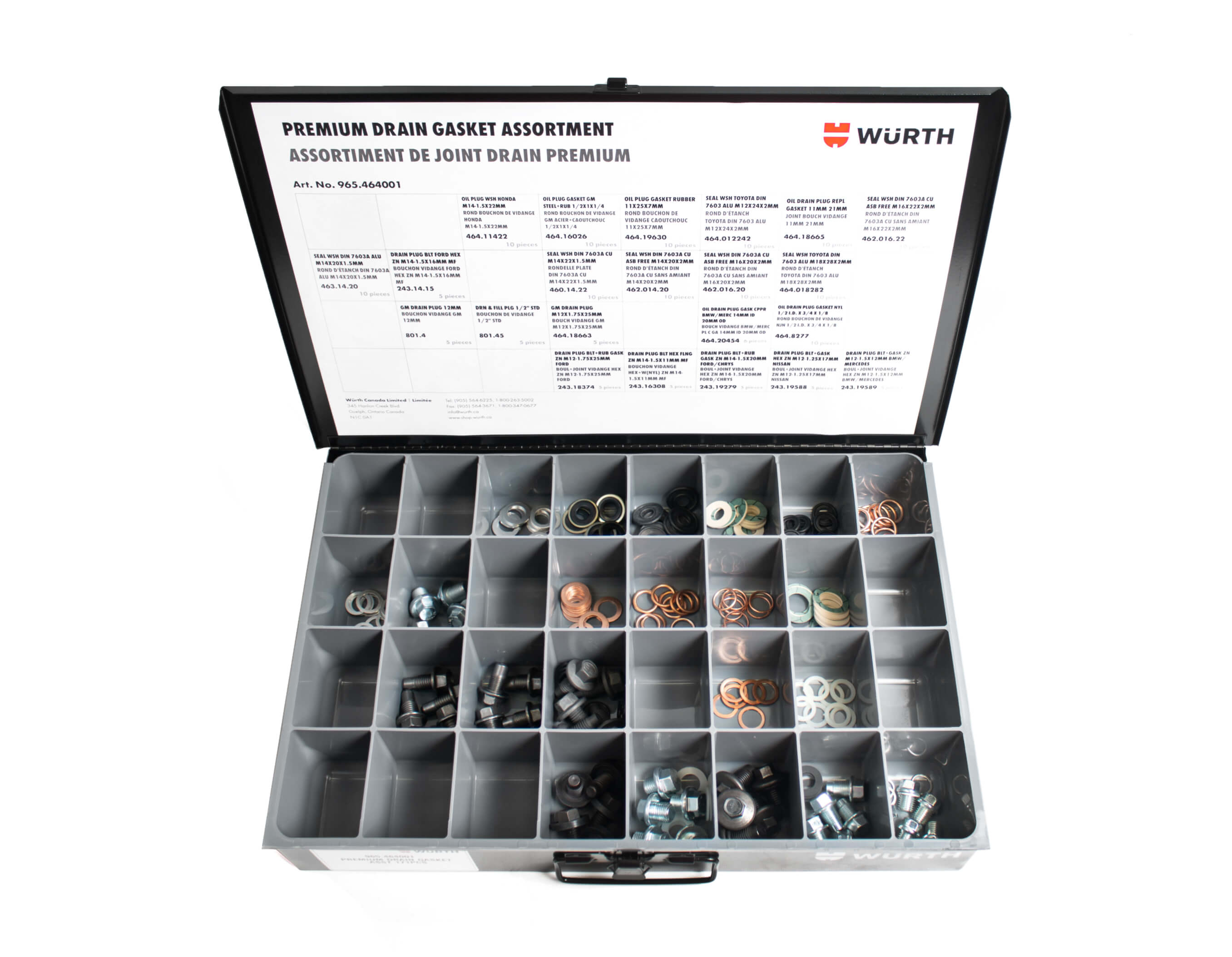 PREMIUM DRAIN GASKET ASST 171PCS