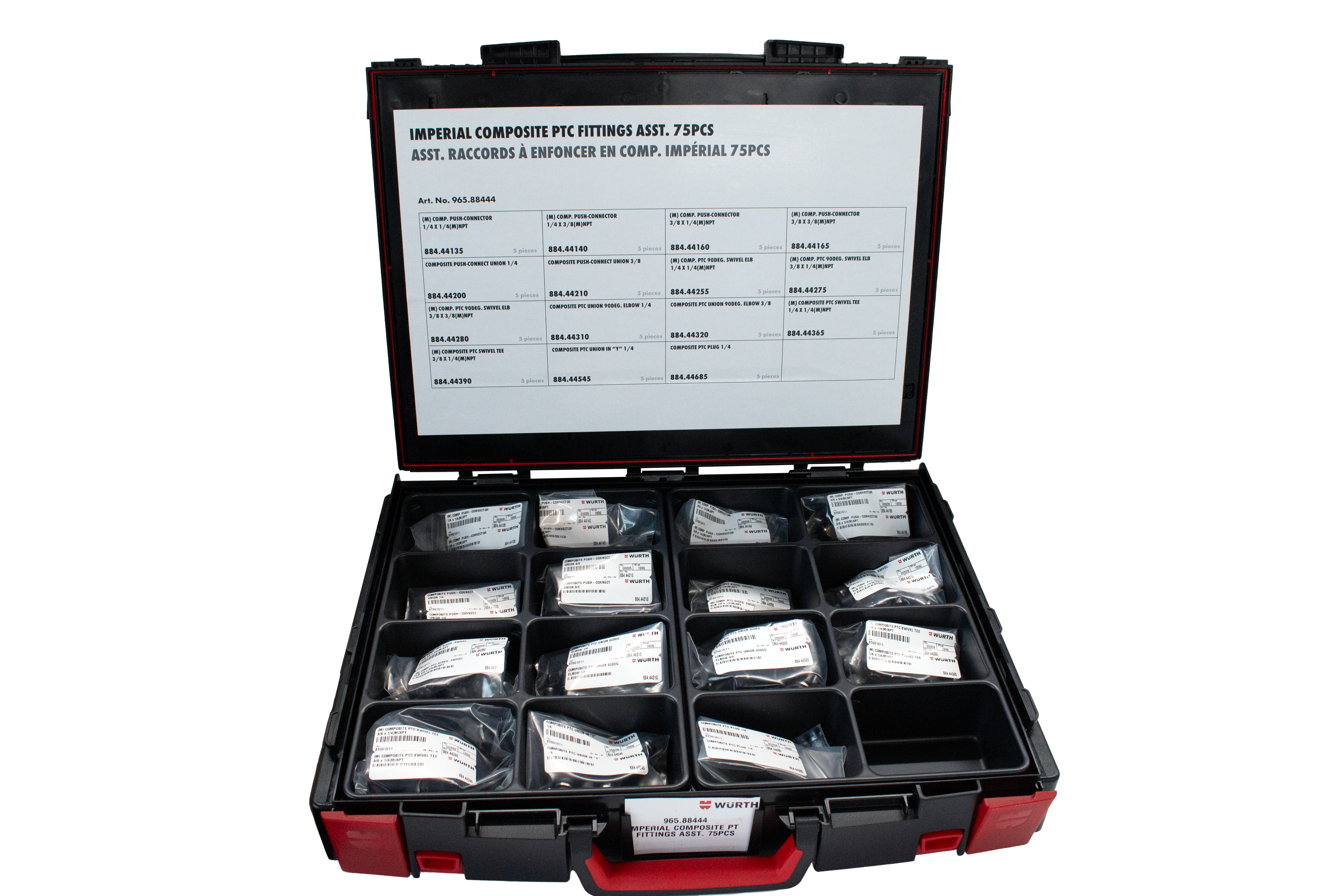 KIT COMP. PTC FITTING IMP. W. SYST 75PCS