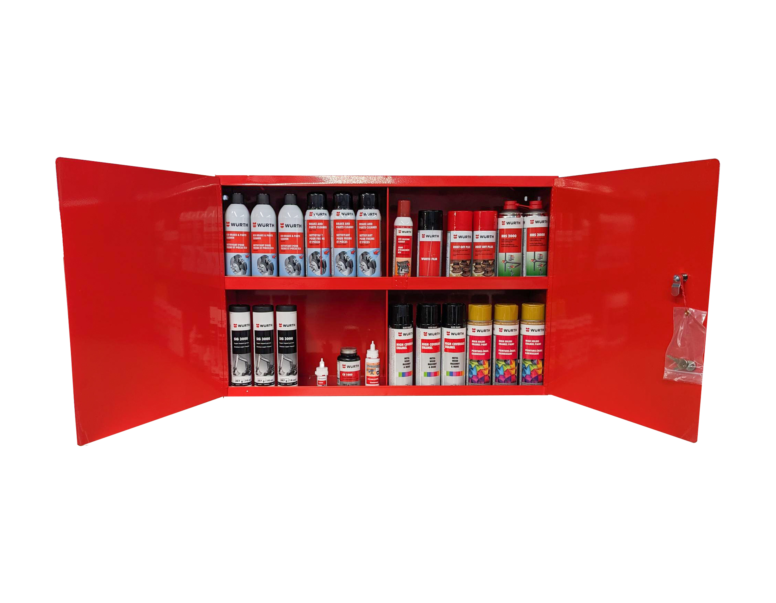 ASSORT CARGO CHEMICAL WITH CABINET 26PCS