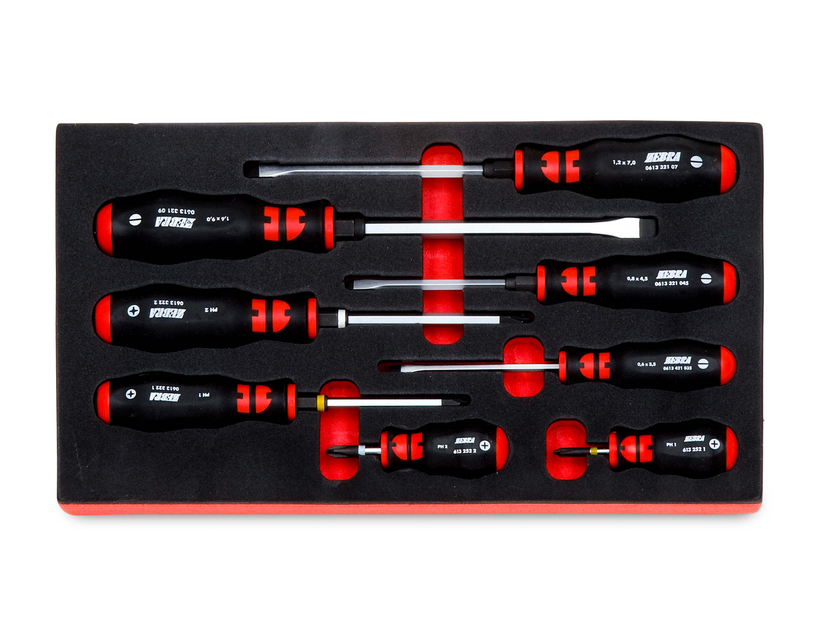 ZEBRA screwdriver set SL PH in Foam 8 pcs