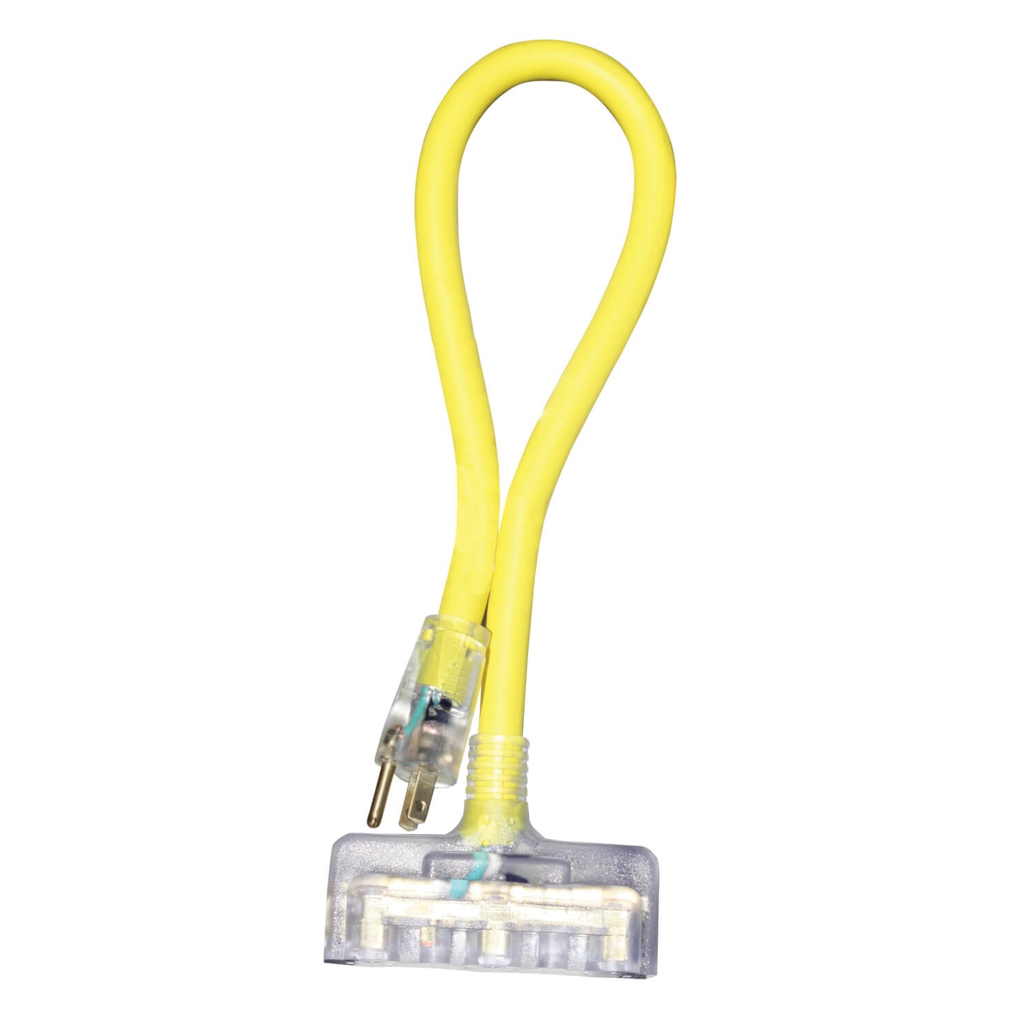 12/3 Adapter 3 Outlet Lighted Ends 2'