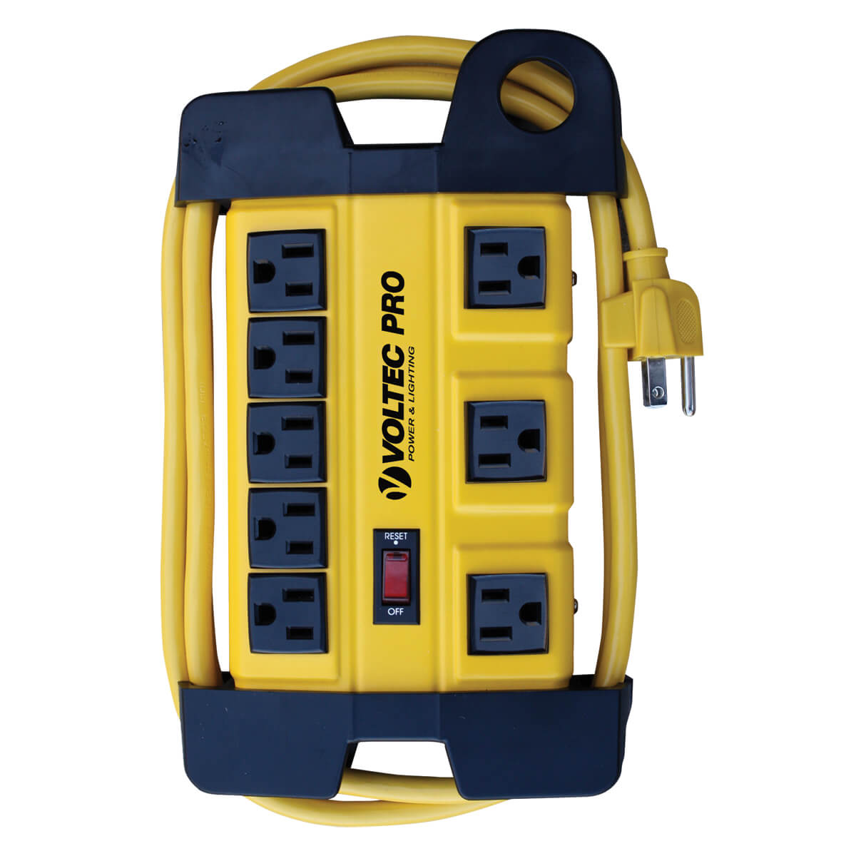 8-Outlet Metal Housing Power Strip Surge Protector Charging Station
