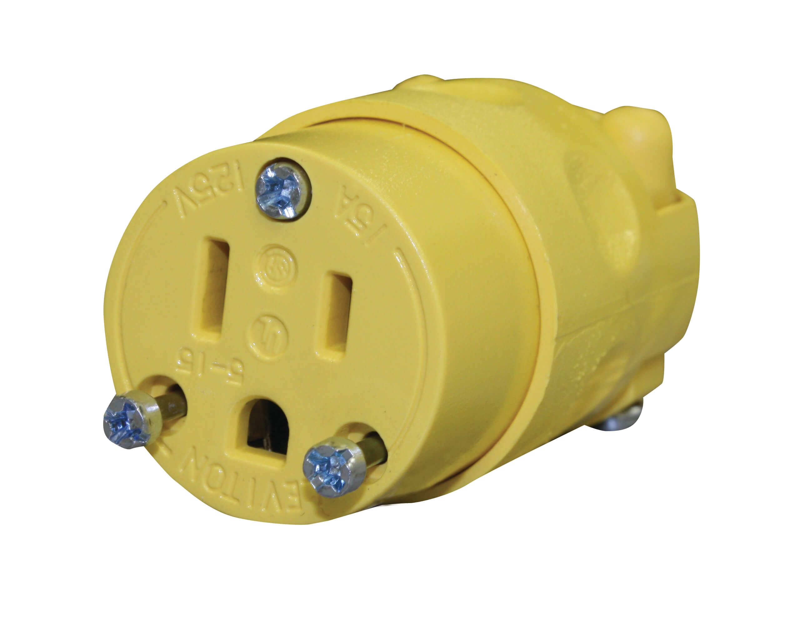 Female Yellow Straight Blade Receptacle NEMA 5-15R 15 A 125