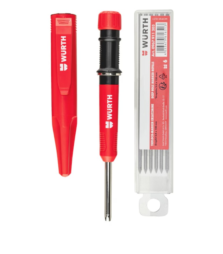 Deep-Hole Marker Set with Magnetic Holster, 9 Pcs