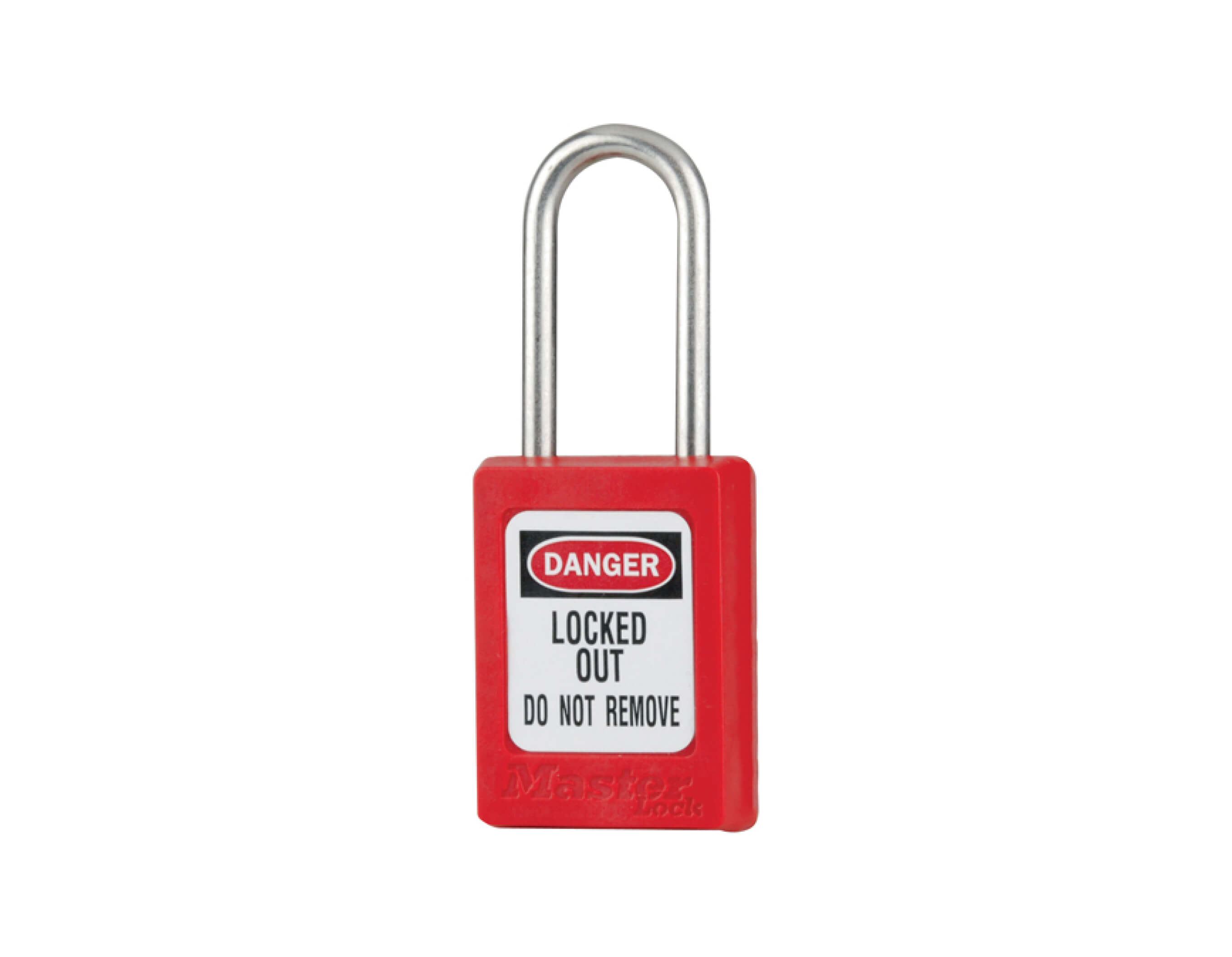 S31 STAINLESS PADLOCK, KEYED DIFFERENT, RED