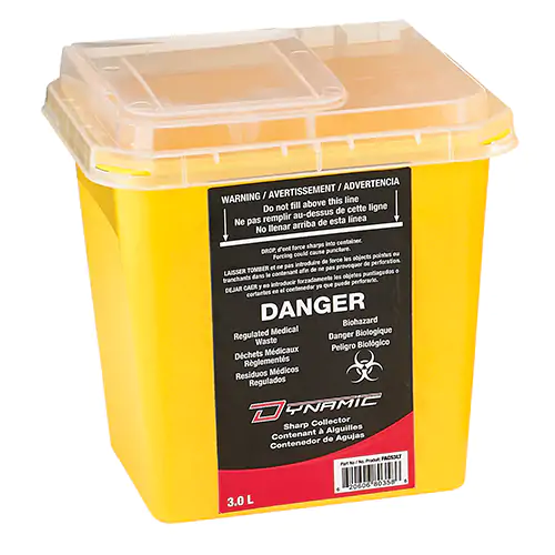 Dynamic™ Sharps® Container, 3 L Cap.