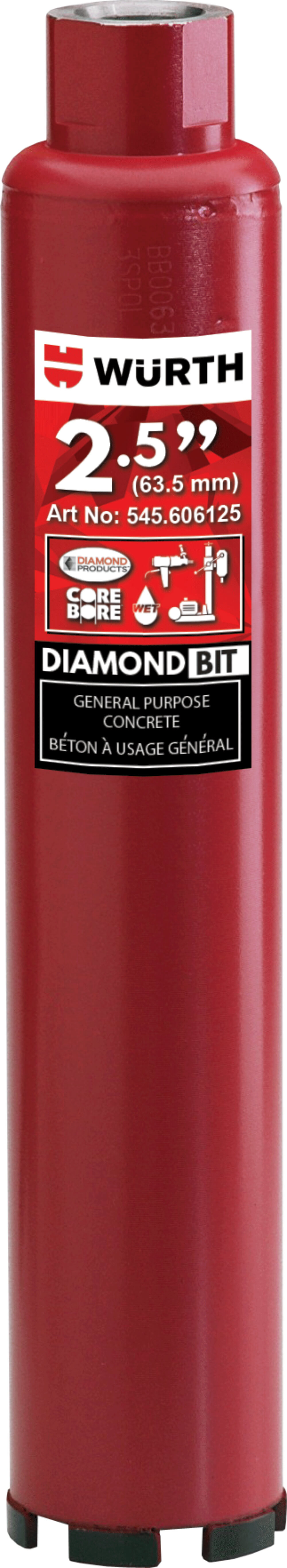 WURTH DELUXE WET DRY CORE BIT 3 5 545 606135