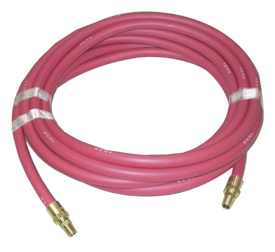 RGP-6RED PREM EPDM AIR HOSE WITH ENDS 3/8ID 25FT
