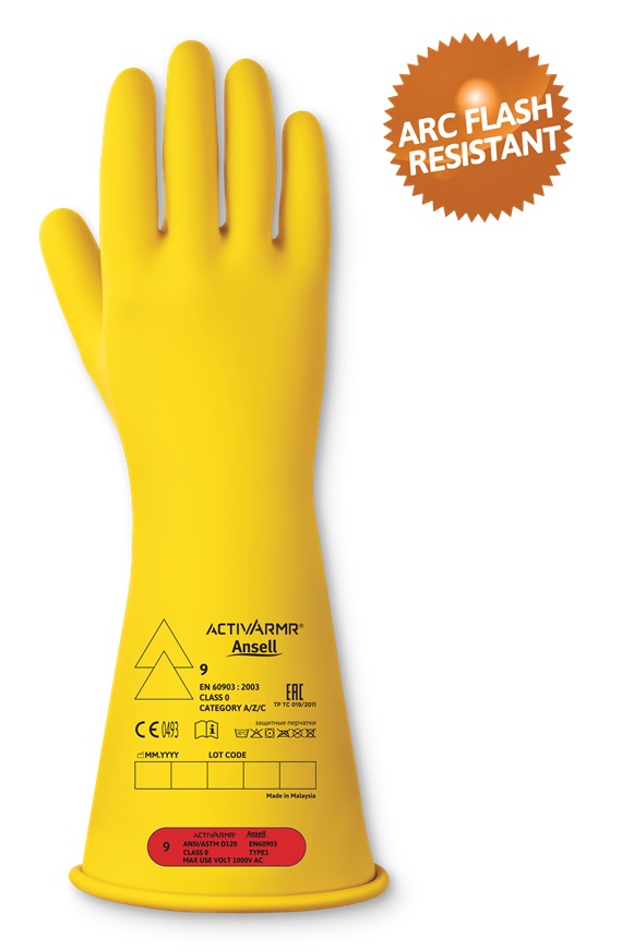 Electrical Insulating Gloves Class 0- 14" Cuff SZ9