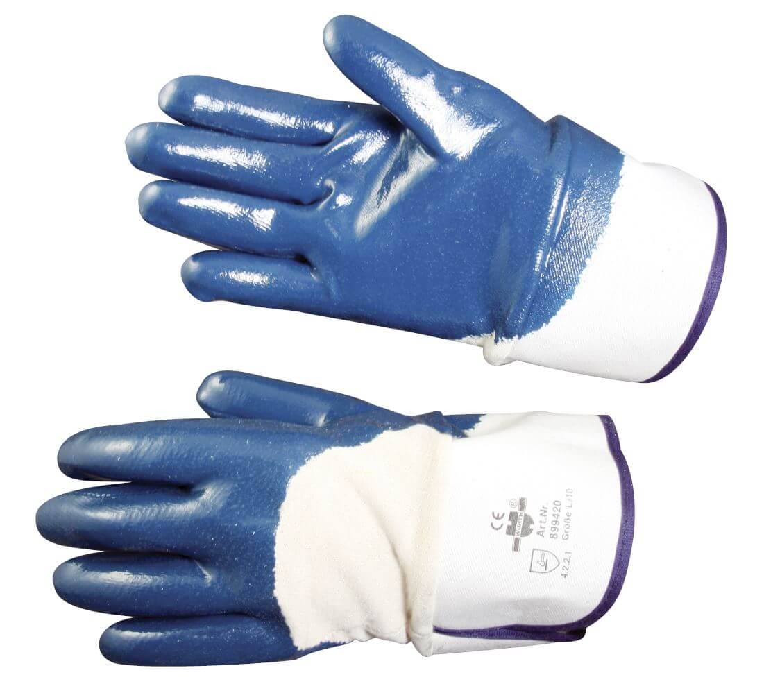 Heavy Dipped Blue Nitrile Gloves Safety Supplies Shop Wurth Canada