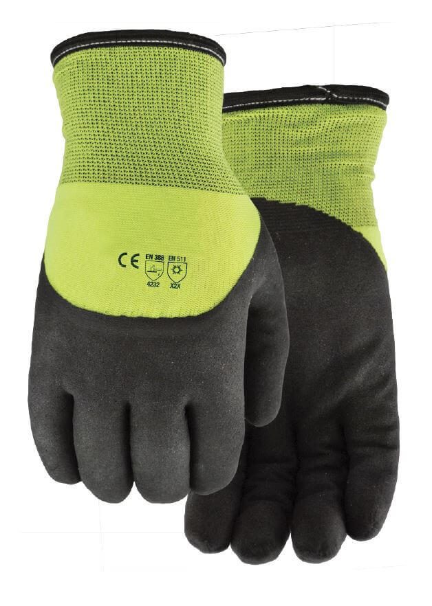 "Cold War" Nitrile Dipped Hi Vis Winter Gloves, L Shop Wurth Canada