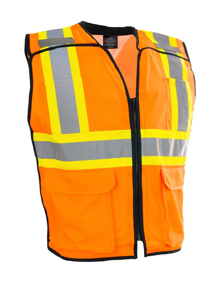 Hi-Vis 5 Point Zip-Up Vest Orange L/XL