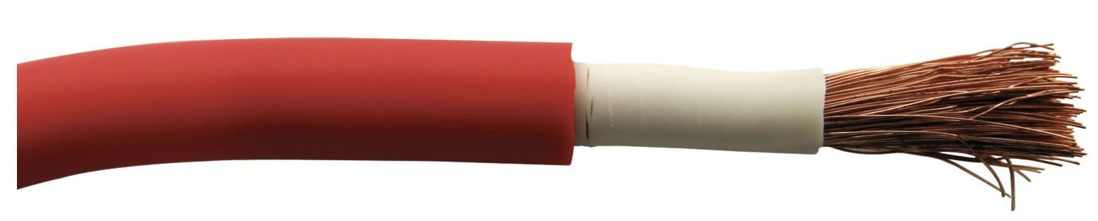 PREMIUM BATTERY CABLE 2 GA. RED 25FT