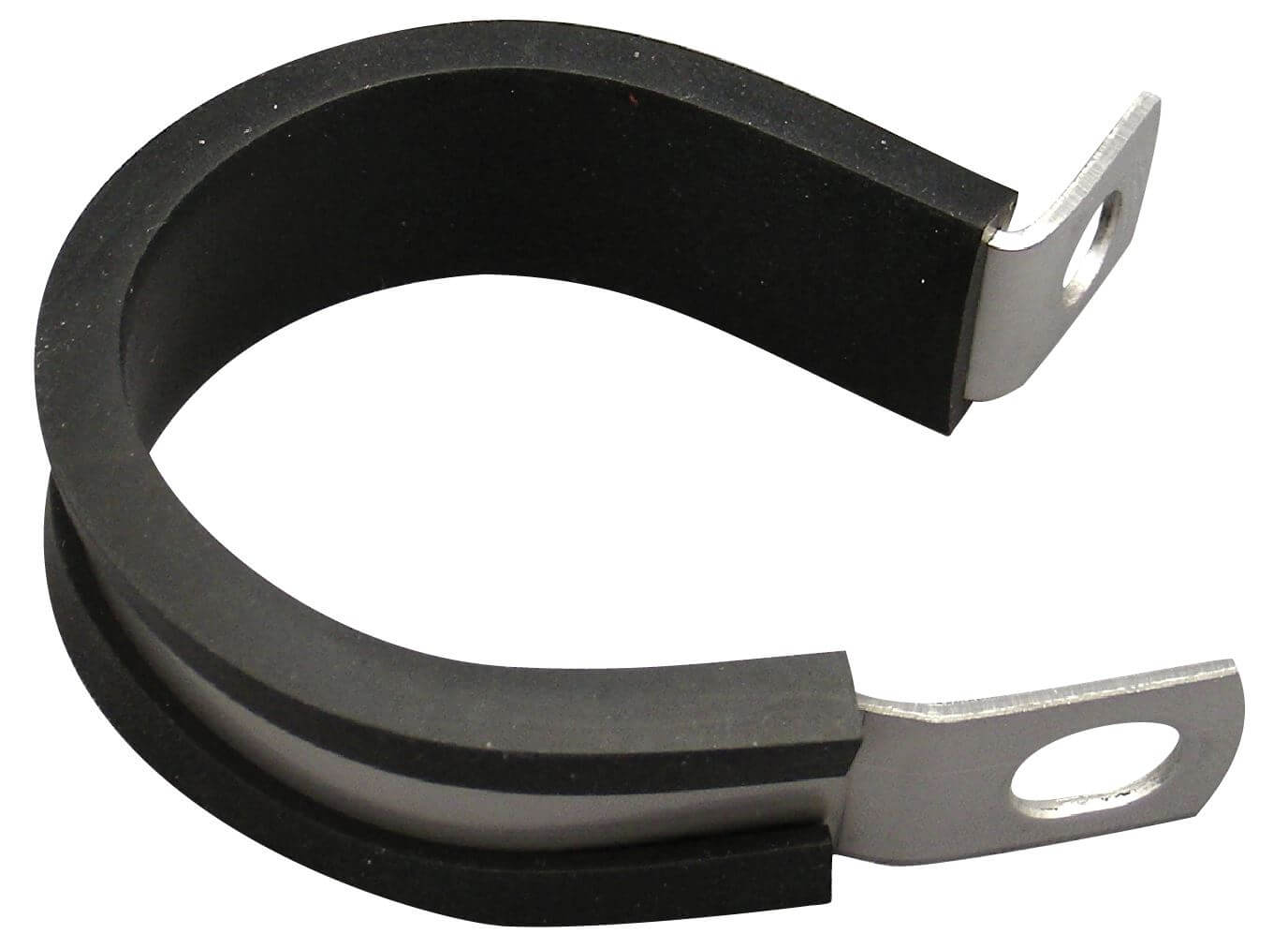 1/2" 304 SS CLAMP/ VULC RUBBER INSERT 1/4" HOLE