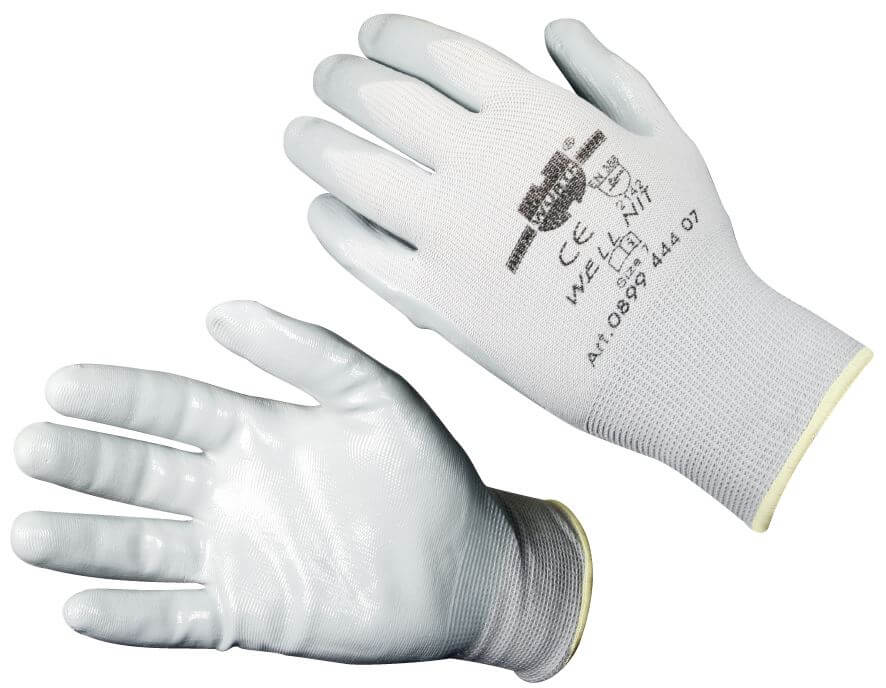 Grey Nitrile Dipped Gloves, XL Well Nit Safety Supplies Shop