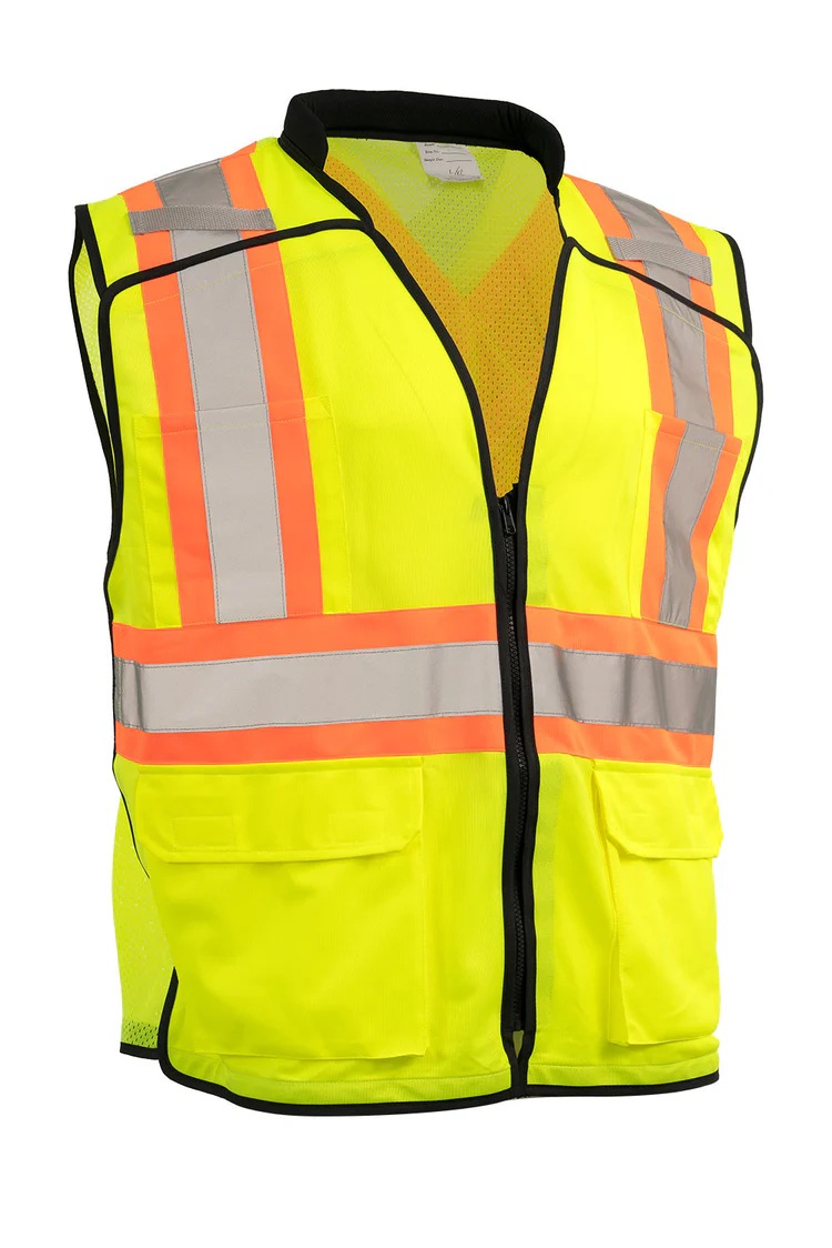 Hi-Vis 5 Point Zip-Up Vest Lime 2XL/3XL