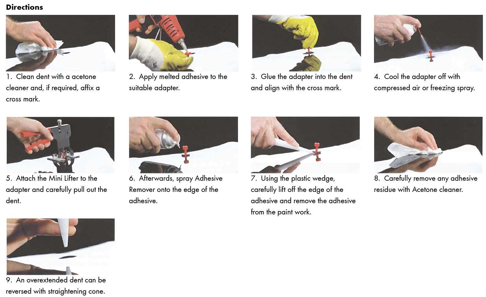 Dent Removal Set Auto Body Repair Shop Wurth Canada